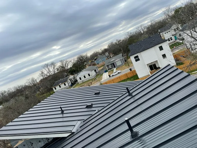Standing seam metal roof panels with vents for Skylight Repair in Hitchcock